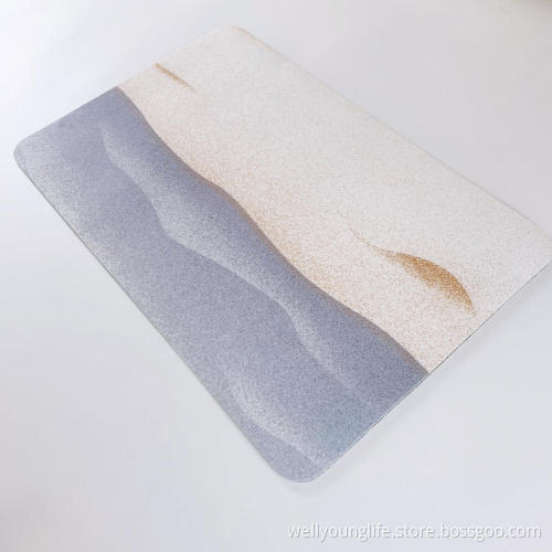Quick water abosrbing eco-friendly diatomite bath mat